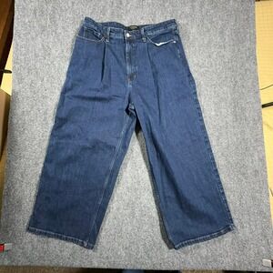 Banana Republic Wide Leg Crop Jeans Dark Wash High Rise Women Size 3316 Tall